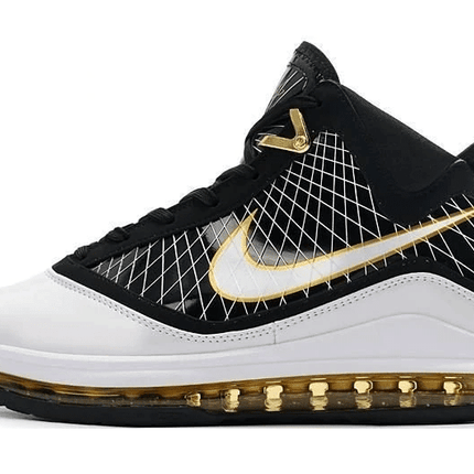Men's Air Max Lebron 7 VII Black White Gold Shoes