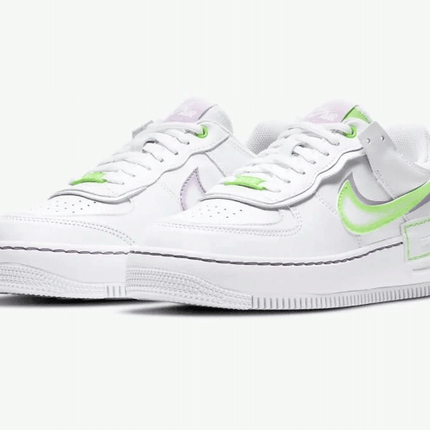 Women's Air Force 1 Shadow White Electric Green Shoes