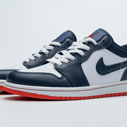 Men's Air Jordan 1 Low Obsidian Ember Glow Shoes