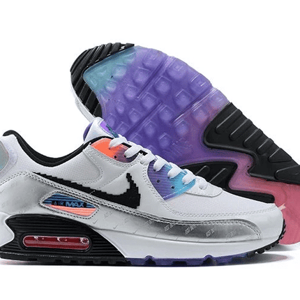 Men's Air Max 90 White Purple Shoes