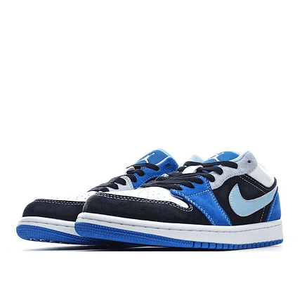 Men's Air Jordan 1 Low Black Blue White Shoes