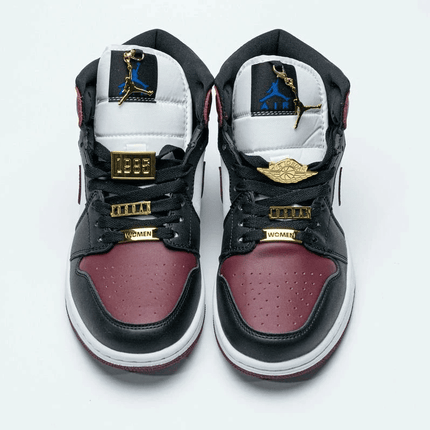 Men's Air Jordan 1 Mid Marron Black Gold Shoes
