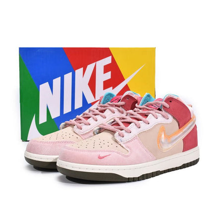 Men's Social Status x SB Dunk Mid Strawberry Milk Shoes