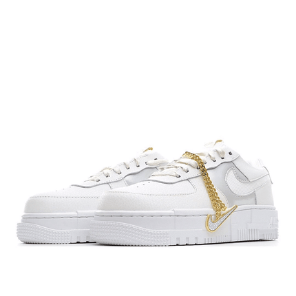 Men's Air Force 1 Pixel Summit Gold Chain Shoes