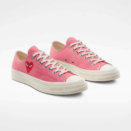 Men's Play Comme Des Garcons X Converse Low Top Pink Shoes