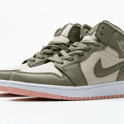 Men's Air Jordan 1 Mid GS Trooper Bleached Coral Shoes