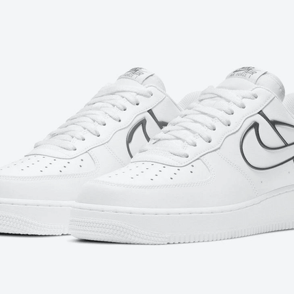 Men's Air Force 1 Low Added Silver Heel Brace Shoes