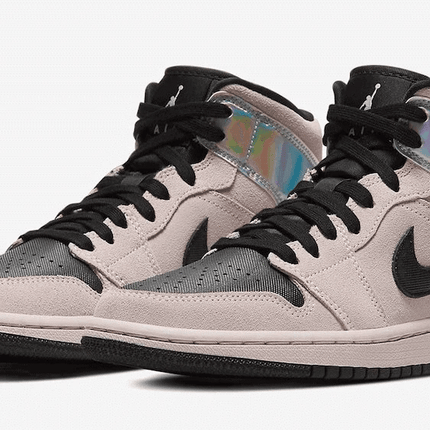 Men's Air Jordan 1 Mid Dirty Powder Iridescent Shoes