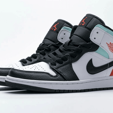 Men's Air Jordan 1 Mid GS Black Toe Shoes