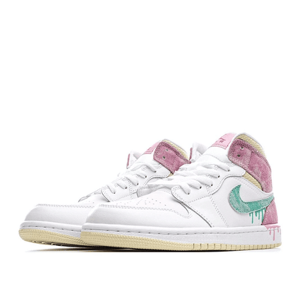 Men's Air Jordan 1 Mid Paint Drip Shoes