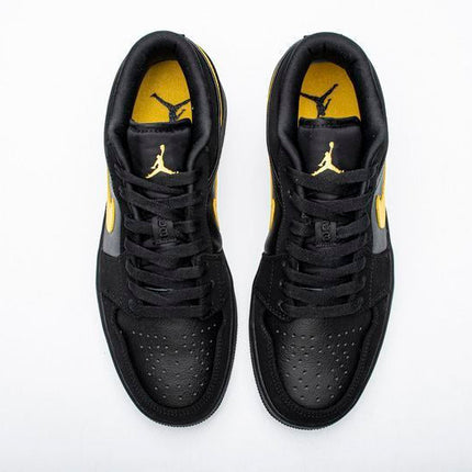 Men's Air Jordan 1 Low Black Gold Shoes