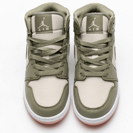 Men's Air Jordan 1 Mid GS Trooper Bleached Coral Shoes