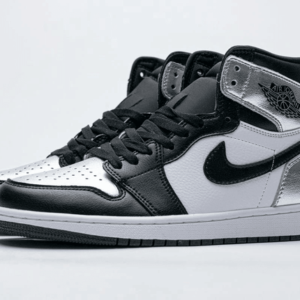 Men's Air Jordan 1 High OG Metallic Silver Shoes