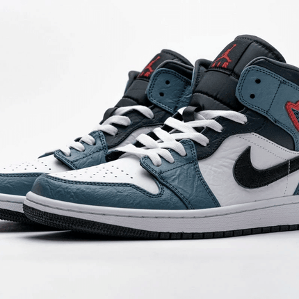 Men's Air Jordan 1 Mid Facetasm Blue Teal Shoes