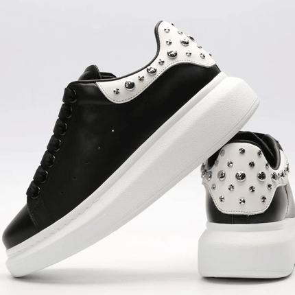 Men's Alexander MCQueen Oversized Sole Leather Sneakers Shoes V2