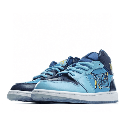 Men's Air Jordan 1 Mid Fly Blue Shoes