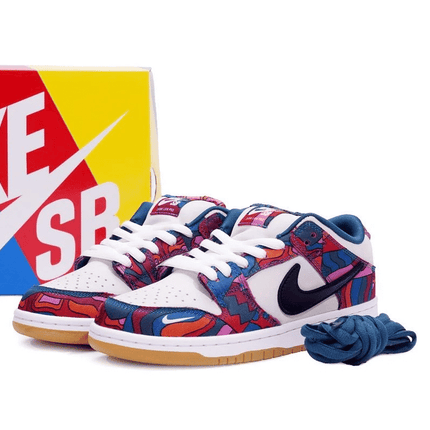 Men's Parra x SB Dunk Low Pro QS Abstract Art Shoes