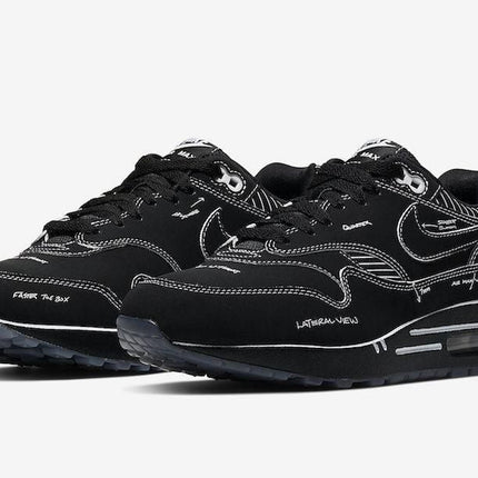 Men's Air Max 1 Tinker Sketch To Shelf Black Schematic Shoes