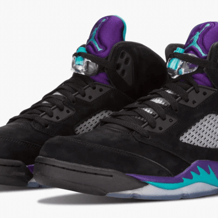 Men's Air Jordan 5 Black Grape Shoes
