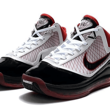 Men's Air Max Lebron 7 VII White Black Red Shoes