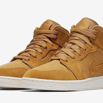 Men's Air Jordan 1 Wheat White Shoes