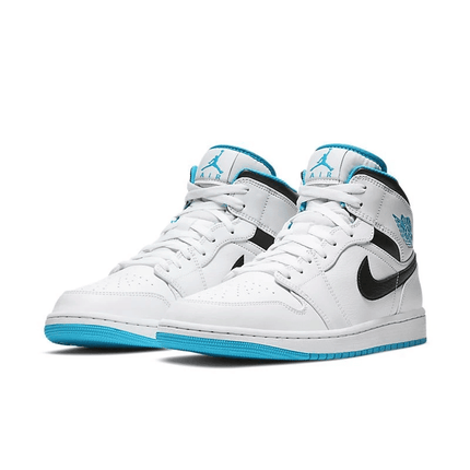 Men's Air Jordan 1 Mid Laser Blue Shoes