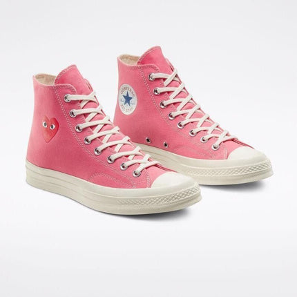 Men's Play Comme Des Garcons X Converse High Top Pink Shoes