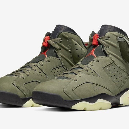 Men's Air Jordan 6 X Travis Scott Olive Shoes