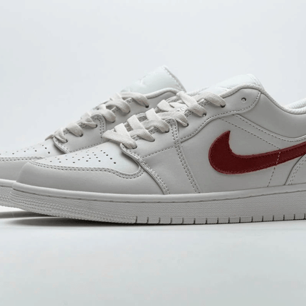 Men's Air Jordan 1 Low Milk White Red Shoes