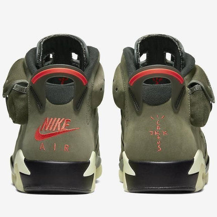 Men's Air Jordan 6 X Travis Scott Olive Shoes