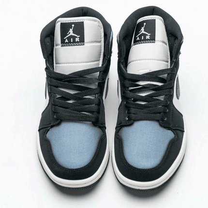 Men's Air Jordan 1 Mid Satin Grey Shoes