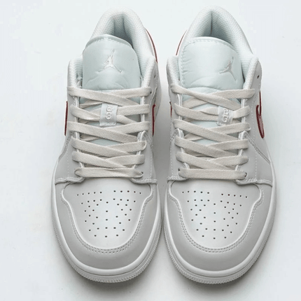 Men's Air Jordan 1 Low Milk White Red Shoes