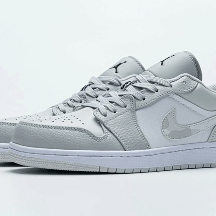 Men's Air Jordan 1 Low White Camo Shoes