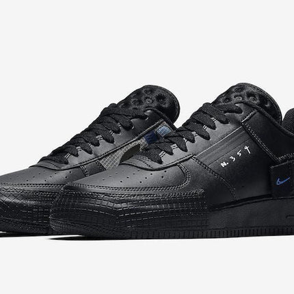 Men's Air Force 1 Type Black Photo Blue Shoes