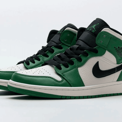 Men's Air Jordan 1 Mid Pine Green Shoes