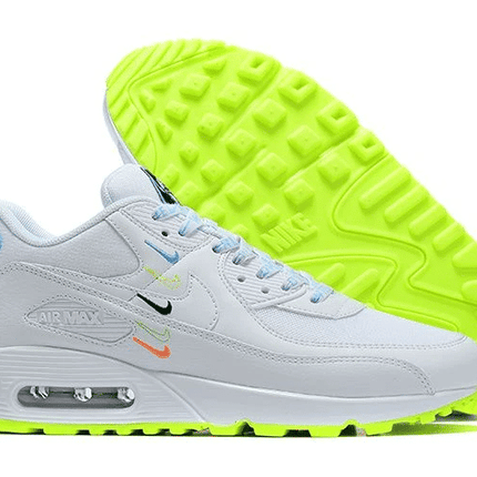 Men's Air Max 90 White Green Shoes