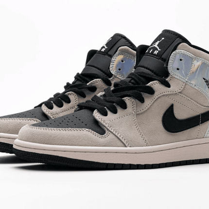Men's Air Jordan 1 Mid Chrome Wings Shoes