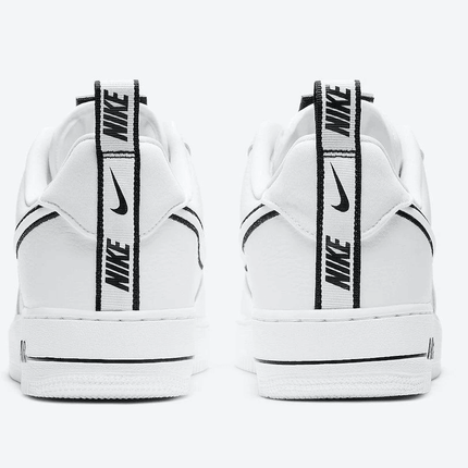Men's Air Force 1 Low Velcro Patches and Oversized Heel Tabs White Shoes