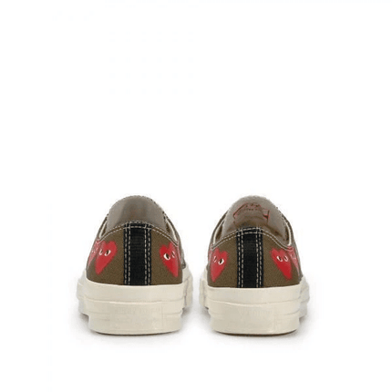 Men's Play Comme Des Garcons X Converse Low Top Khaki Shoes