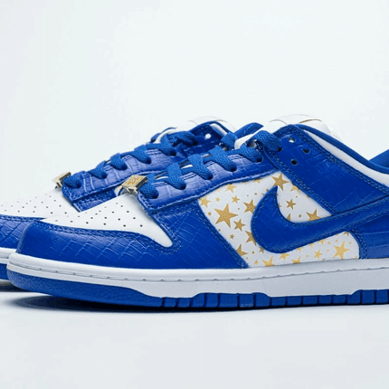 Men's Supreme x SB Dunk Low Blue Stars Shoes