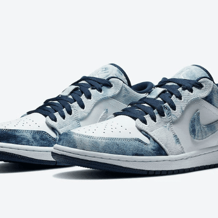 Men's Air Jordan 1 Low Washed Denim Shoes