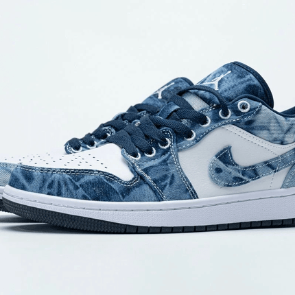 Men's Air Jordan 1 Low SE Washed Denim Shoes