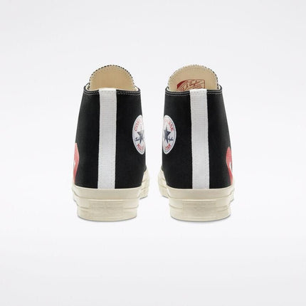 Men's Play Comme Des Garcons X Converse High Top Black Shoes