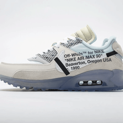 Men's Off White x Air Max 90 All White Shoes