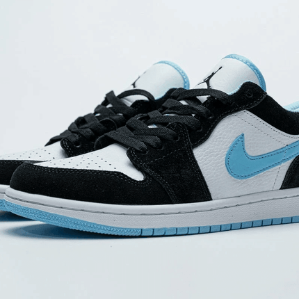Men's Air Jordan 1 Low White Black Jade Shoes