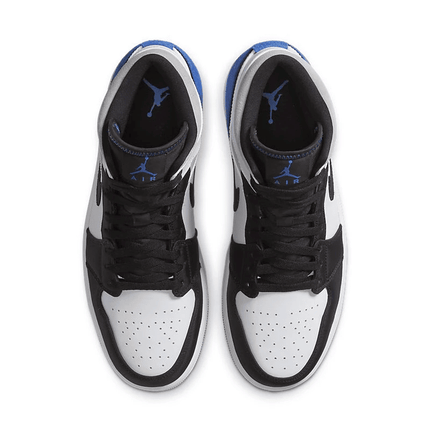 Men's Air Jordan 1 Mid White Black Royal Shoes