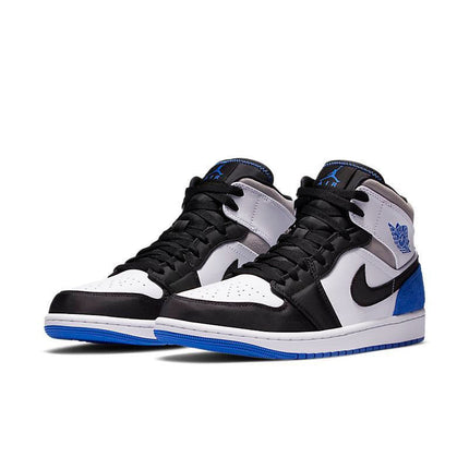 Men's Air Jordan 1 Mid White Black Royal Shoes