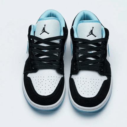 Men's Air Jordan 1 Low White Black Jade Shoes