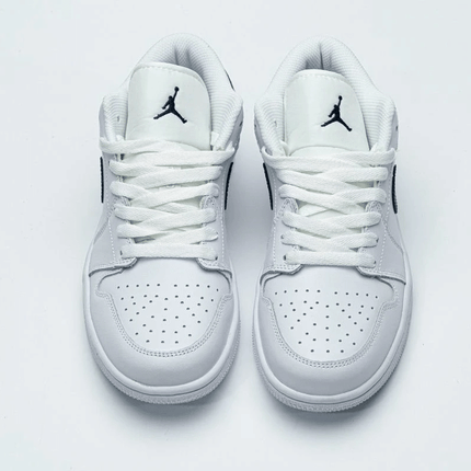 Men's Air Jordan 1 Low White Obsidian Shoes
