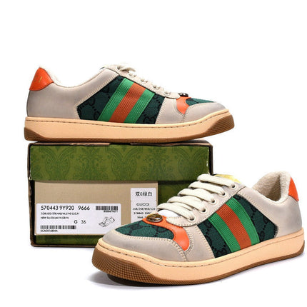 Men's Gucci Screener Green Red Sneaker Shoes